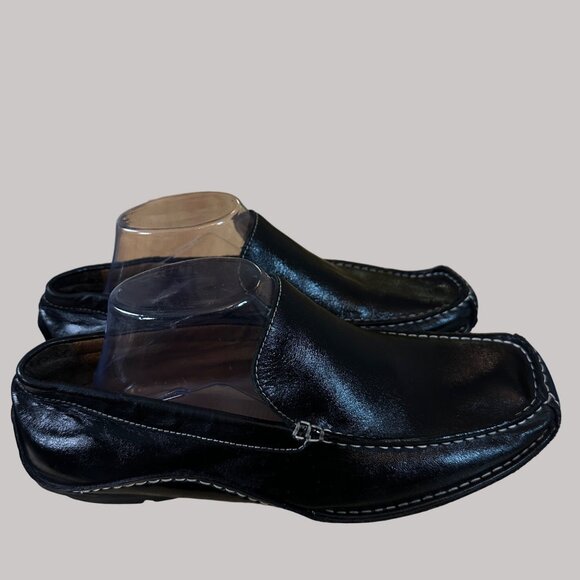 Steve Madden Men's Black Slip-On Loafers With Contrast Stitching Size 8.5 - Picture 12 of 16